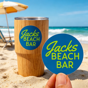 Etiquetas Redondas Autoadhesivas de Papel para Bar de Playa, Impresión Digital Impermeable para Bebidas - Product Image 6
