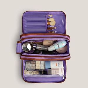 Sac de voyage haut de gamme en tissu Oxford, grande capacité, couleurs contrastées, poignée souple, fermeture éclair portable, pour cosmétiques - Product Image 3