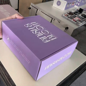 Cajas de Envío de Papel Recubierto de Película Mate Morada Personalizadas con Logotipo, Utilizadas para Empacar Ropa y Calcetines, y para Transporte - Product Image 6