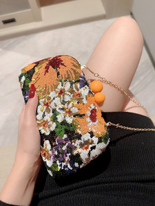 Mode 2025 nouvelles dames dîner robe fleur pochette Banquet perlé Sequin sac de soirée pour les femmes Sac <span class=keywords><strong>Tendance</strong></span> 2024 - Product Image 3