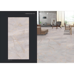 Baldosas de porcelana jumbo de 1200x2400 mm con aspecto de mármol blanco Bianco para paredes y suelos interiores de lujo - Product Image 3