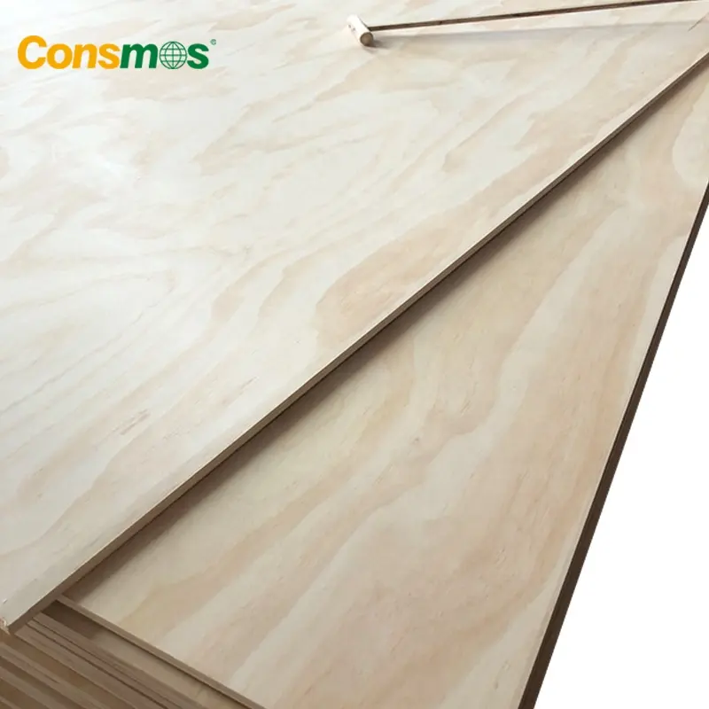 High quality BB/BB or BB/CC grade pine veneer poplar core commercial plywood for furniture