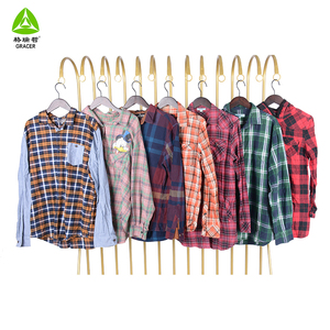 Lote de Camisas a Cuadros Unisex de Poliéster/Algodón, Segunda Mano, Limpias, Talla Grande para Invierno, 45 kg, Stock de Fábrica Americana - Product Image 3