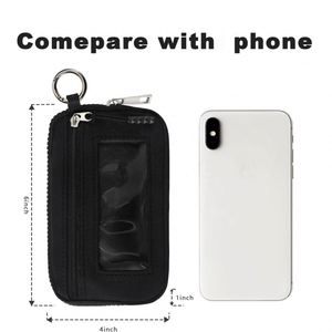 กระเป๋าใส่บัตรแบบมีซิปสีดำพร้อมช่องใส่บัตรประจำตัว สำหรับของขวัญส่งเสริมการขาย ดีไซน์กะทัดรัดและทันสมัย - Product Image 2