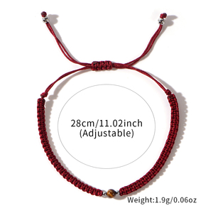 <span class=keywords><strong>Bracelet</strong></span> tressé en pierre d'œil de tigre naturelle Resoul, <span class=keywords><strong>bracelet</strong></span> en <span class=keywords><strong>macramé</strong></span> réglable, bijoux faits à la main en fil de coton, cadeau pour homme et femme - Product Image 5