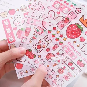 High Quality Custom Sticker Set Logo A4 A5 A6 Waterproof Transparent Clear Vinyl Kiss Cut Stickers Sheet Custom