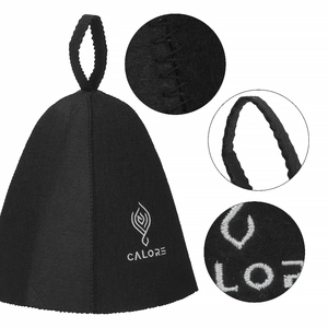 Senti il calore in ogni goccia di vapore con un cappello da sauna in pura lana, nato per questo calore - Product Image 1