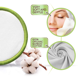 Herbruikbare Bamboe Katoen Wasbaar Make-Up Remover Pads Set Eco Vriendelijke Reiniging Gezicht - Product Image 5
