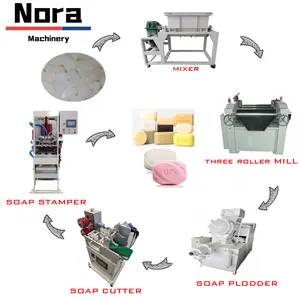 Automatic Cheap 100-300 Kg/H Factory direct sales laundry solid soap making machine Soap Production Line stamping machine