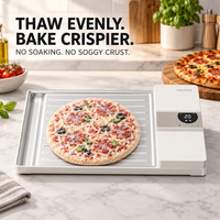 Plateau de décongélation rapide en aluminium pour aliments congelés (poulet, pizza, viande) grande taille, antiadhésif, pour cuisine