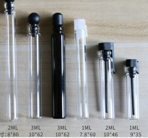 Frascos de Perfume de Vidrio de Tamaño Viaje, 1ml/2ml/3ml, Dispensadores Cosméticos Vacíos, Viales con Tapa de Rosca Serigrafiada para Rímel - Product Image 4