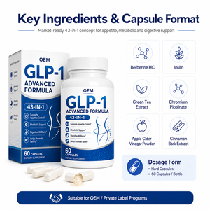Capsule GLP-1 Private Label OEM, Complesso di Berberina White Label, Fornitura all'Ingrosso per il Benessere Metabolico da Struttura Certificata GMP - Product Image 3