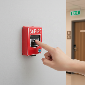 Point d'appel manuel d'<span class=keywords><strong>alarme</strong></span> <span class=keywords><strong>incendie</strong></span> conventionnel homologué CE, 9-28 V CC, bouton d'urgence, réinitialisation par <span class=keywords><strong>clé</strong></span>, matériau ABS, station manuelle à tirage - Product Image 1