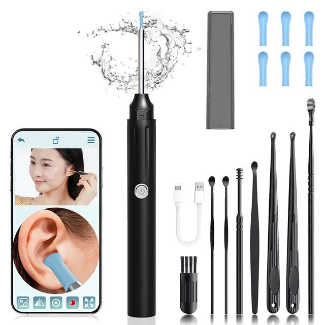 Visual Ear Pick Model V12 New Wireless Smart HD Handheld Ear Endoscope USB Type-C Plug for Luminous Earwax Removal ABS PC