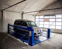 Plateforme élévatrice hydraulique verticale à quatre poteaux pour voitures, usage intensif, avec fonction de stationnement et de levage au sol