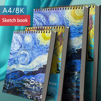 Impression de carnets de croquis à spirale A5 personnalisés avec logo promotionnel, couverture rigide florale, OEM