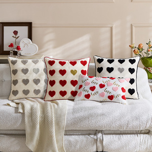 Sevgililer Günü Dikdörtgen Yastık Kılıfı Çiftin Peluş Yastık Kılıfı Aşk Nakışı Modern Sadelik Hastane Ev Özelleştirilebilir - Product Image 3