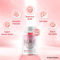 NAC N-acétyl-L-cystéine Antioxydant Bonbons gélifiés naturels pour les soins de la peau et le soutien immunitaire des adultes Sans sucre 60 gélifiés