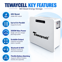 Batterie LiFePO4 murale DC48V 200Ah 10kWh pour stockage d'énergie solaire domestique, cellule lithium-ion, alimentation de secours hors réseau pour la maison