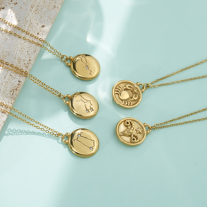 Изящный 12 созвездий диск Кулон Ювелирные изделия знак зодиака ожерелье для персонализированный гороскоп Астрология подарок - Product Image 4