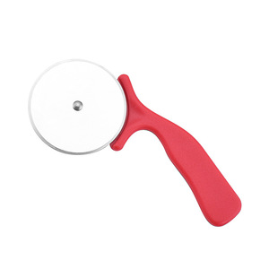 Red Plastic Handle Roller Cutter 6.5 In Non-Slip Pizza Crepe Baking Tool - Product Image 4