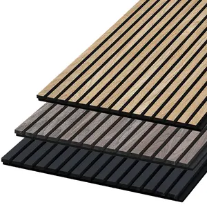 Wooden Natural Oak Akupanel Sound Absorbing Proof Acoustic Slat Wooden Wall Panels Wood Acoustic Wall Panels