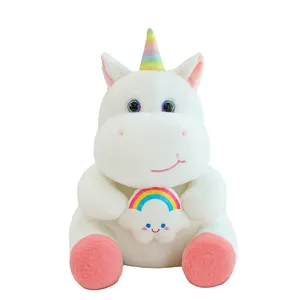 Vente en gros de poupées licorne arc-en-ciel mignonnes pour enfants cadeaux jouets en peluche licorne à griffes