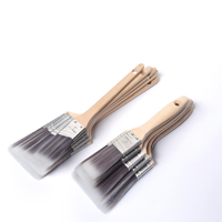 Pinceaux de peinture personnalisables 2025 à succès avec manche en bois pour décoration murale et nettoyage des joints, différentes tailles