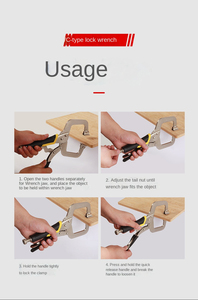 Metal Portable <strong>Table</strong> Tool Carpenter Vise Grip Locking Clip Plier C Type Woodwork Woodworking Welding Wood <strong>Clamp</strong> Face <strong>Clamp</strong> - Product Image 6