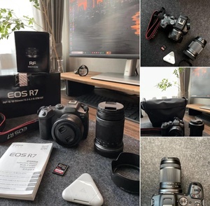 DF Wholesale Appareils photo numériques professionnels 99% Neufs R7 UHD avec fonctionnalités vidéo 4K de diffusion et carte, Appareils photo reflex numériques noirs - Product Image 4