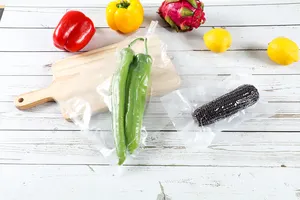 真空バッグ3サイドシール透明プラスチック乾燥食品包装用