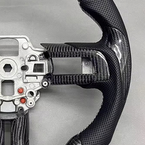 Volant en cuir perforé en fibre de carbone adapté à la <span class=keywords><strong>Ford</strong></span> <span class=keywords><strong>Mustang</strong></span> <span class=keywords><strong>GT</strong></span> 2012 2013 2014 2015 2016 Amélioration de l'intérieur - Product Image 5