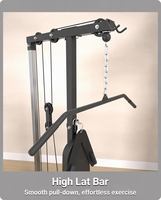 Équipement de musculation multifonctionnel pour la maison, vente en gros, ensemble d'équipement de musculation à domicile avec système de tirage latéral à charge libre