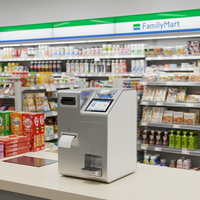 Kiosque de paiement automatique intelligent OEM, caisse enregistreuse de bureau avec recycleur de monnaie pour supermarché et magasin de détail
