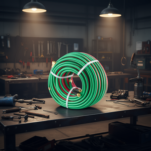 Manguera de oxígeno y acetileno de 100 pies y 1/4 de pulgada, grado T, 300 PSI máx. para antorchas de soldadura - Product Image 2