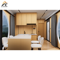 Structure en acier détachable, maison préfabriquée modulaire, kit de maison miniature prête à l'emploi, déplacement rapide, villa personnalisable
