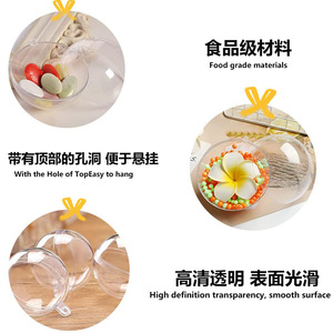 Boule en plastique transparent PS 45-20 cm, creuse, décorative pour Noël, à suspendre, pour décorer le sapin - Product Image 5