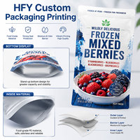 Sachet d'emballage alimentaire en plastique vertical personnalisé pour fruits et légumes lyophilisés, mélange de baies et de fruits