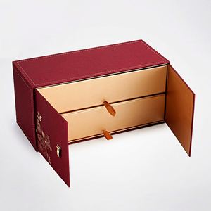 Boîte cadeau d'entreprise personnalisée de luxe, pliable, en forme de ruche, carrée ou ronde, en carton ondulé, avec fermeture magnétique à double porte - Product Image 2