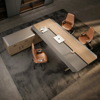 Bureau de direction moderne de luxe en forme de L, durable, écologique, poste de travail pour PDG, facile à assembler