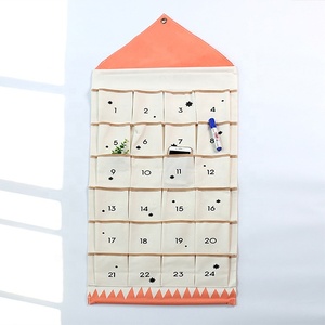Christmas <strong>Advent</strong> <strong>Calendar</strong> Red Orange Countdown <strong>Calendar</strong> With Pockets <strong>Advent</strong> <strong>Calendar</strong> for Kids Home Xmas Countdown Decoration - Product Image 3