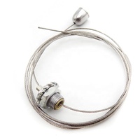 Kit de suspension pour luminaire réglable, câble en acier, pince à câble, avec queue de cochon