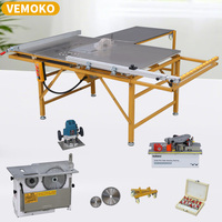 Scie à table pour le travail du bois certifiée CE avec table élargie de 40 cm et guide de positionnement de 80 cm pour la fabrication d'armoires
