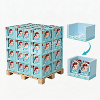 Présentoir de palettes en carton ondulé préemballé haute qualité pour PDQ, conforme aux normes de vente au détail, pour le marché américain
