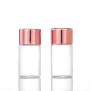 Vazio frascos de vidro óleo essencial 1ml 2ml 3ml mini vidro marrom perfume garrafas de amostra com plugue interno, tampa roscada