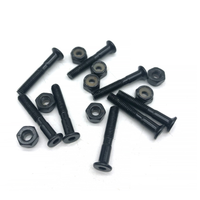 Kit d'accessoires de fixation pour skateboard : Vis et écrous, supports pour longboard, conception double-courbée, vis antidérapantes en acier au carbone noir