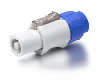 Conector Impermeable IP65 PowerCON True 1 Azul Grisáceo, Cable de Alimentación CA 3c/14awg, Cable de Extensión para Iluminación y Audio