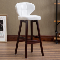 Tabouret de bar moderne de luxe en plastique marron rembourré, pieds en métal, dossier ergonomique, hauteur réglable, pour extérieur, salle à manger, hôtel