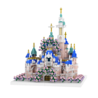 Nouvel Arrivage Kit de Modélisme en Plastique DIY de Difficulté Élevée, Scène d'Architecture Curieuse à Collectionner, Ensemble de Blocs de Construction Château de Jardin