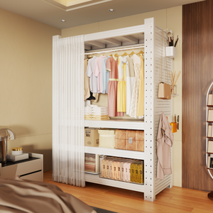 <span class=keywords><strong>Perchero</strong></span> de Almacenamiento Minimalista para el Hogar con Estructura de Acero, Multifuncional, Fácil de Montar, <span class=keywords><strong>Perchero</strong></span> de Pie para Ropa de Dormitorio - Product Image 2